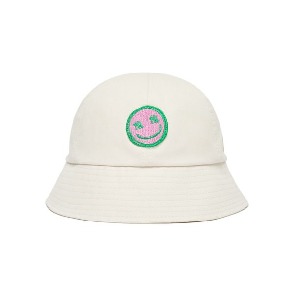 MLB SS情侶笑臉刺繡圓頂漁夫帽3AHT0042N