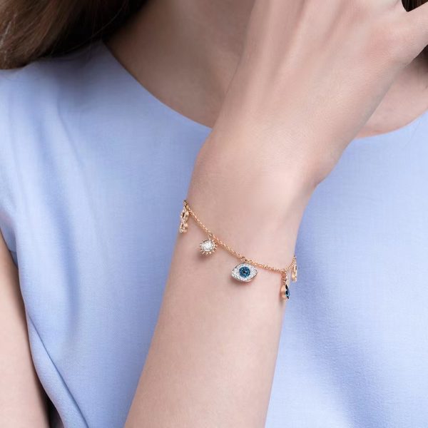 Swarovski/施华洛世奇  恶魔之眼手链  5497668 玫瑰金：圖片 2