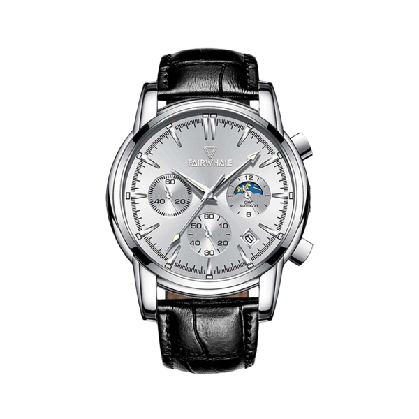 Mark Fairwhale/馬克華菲41mm 皮帶款夜光防水氚氣石英男士手錶：圖片 2