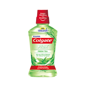 高露潔0酒精除口臭含氟漱口水清新茶健500ml