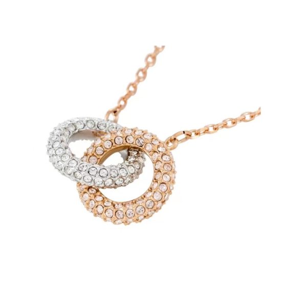 Swarovski施華洛世奇雙扣環項鍊5414999 銀色+黑色：圖片 3