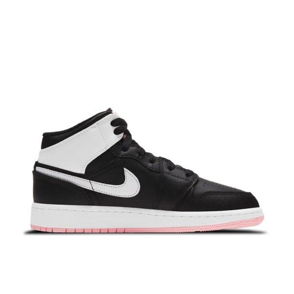 Air Jordan 1 Arctic Pink 中幫/黑色/北極粉紅/白色：圖片 5