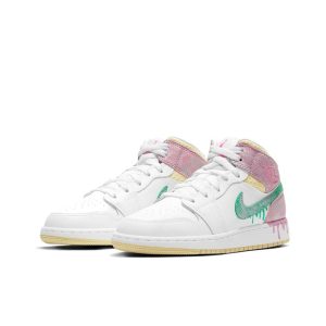 Air Jordan 1 Ice Cream 中幫/GS/冰淇淋/白粉