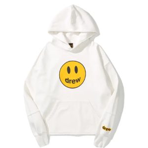 Drew House SS21 Deconstructed Mascot Hoodie - Mascot 笑臉連帽加絨衛衣冬季男女同款白色送禮推薦送男友