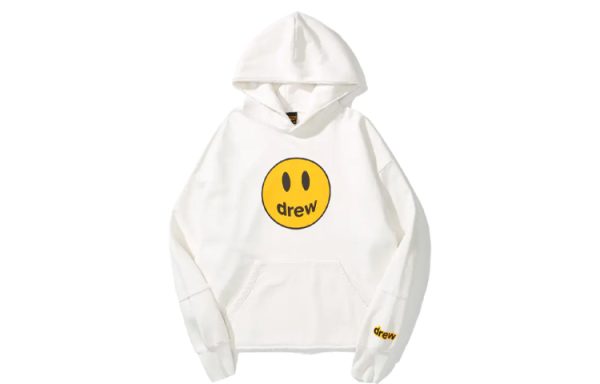 Drew House SS21 Deconstructed Mascot Hoodie - Mascot 笑臉連帽加絨衛衣冬季男女同款白色送禮推薦送男友