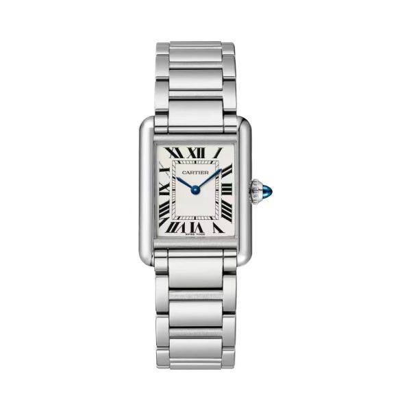 Cartier/卡地亞TANK戰車系列羅馬刻度精鋼女錶