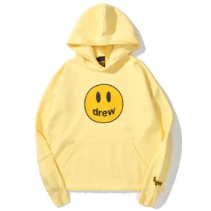 Drew House SS21 Deconstructed Mascot Hoodie - Mascot 笑臉連帽加絨衛衣冬季男女同款黃色送禮推薦送男友
