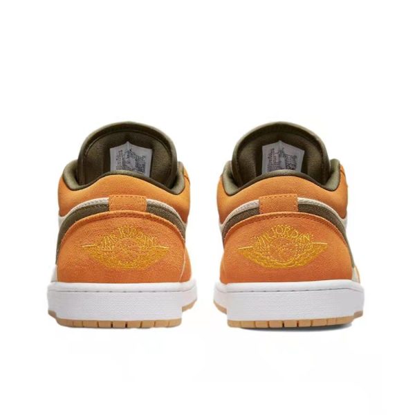 Air Jordan 1 Ceramic 低筒/橘黃/白/橄欖綠：圖片 3