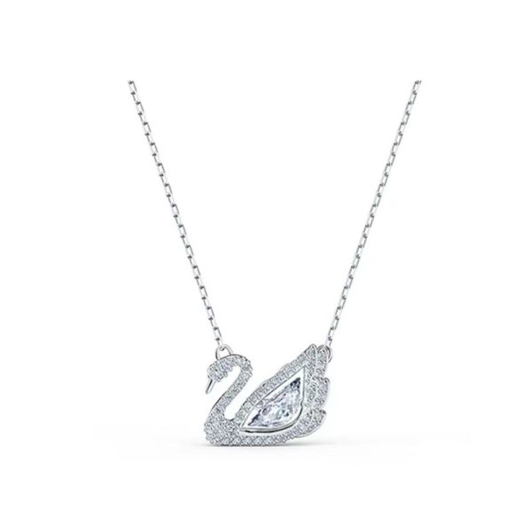 Swarovski/施華洛世奇DANCING SWAN 璀璨的心鏤空天鵝項鍊5614123：圖片 3