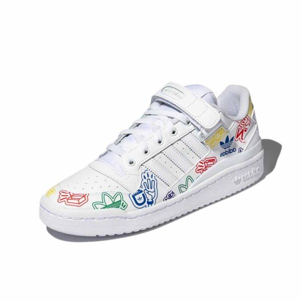 Adidas Originals Forum 白色/彩色塗鴉