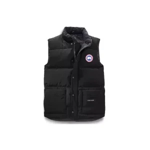 Canada Goose Freestyle Crew 純色單排扣Logo貼標羽絨馬甲男款黑色送男友
