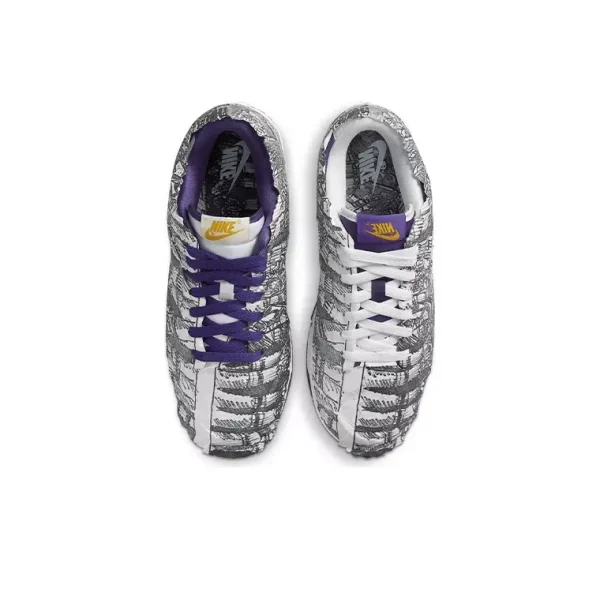 Nike Dunk Low "Flip The Old School" 反鉤撕紙潮流百搭低筒休閒板鞋白紫鴛鴦：圖片 5