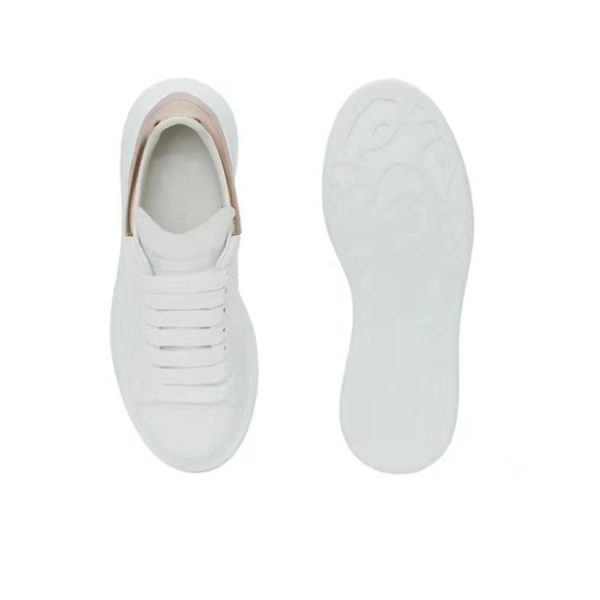 Alexander McQueen 厚底牛皮板鞋534278WHGP5 白金：圖片 4