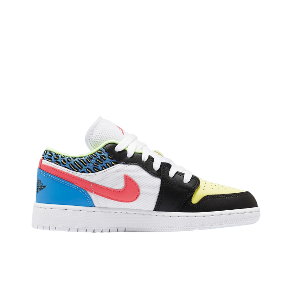 Air Jordan 1 Funky Patterns 低筒/黑黃藍：圖片 3