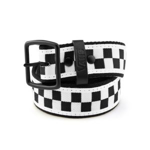 Vans/范斯黑白棋盤格男子腰帶VN0A4RVZHU0 黑白格紋