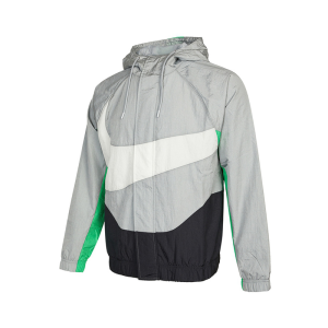 Nike Sportswear Swoosh 梭織運動休閒外套DD5968 淺煙灰/煤黑/淺綠/帆白