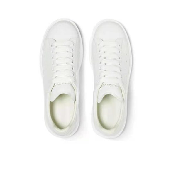 Alexander McQueen 厚底牛皮板鞋534278WHGP5 純白色：圖片 5