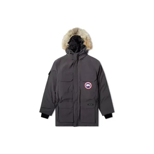 Canada Goose Expedition Parka 經典遠徵純色防寒連帽派克大衣羽絨外套冬季男款石墨色送男友