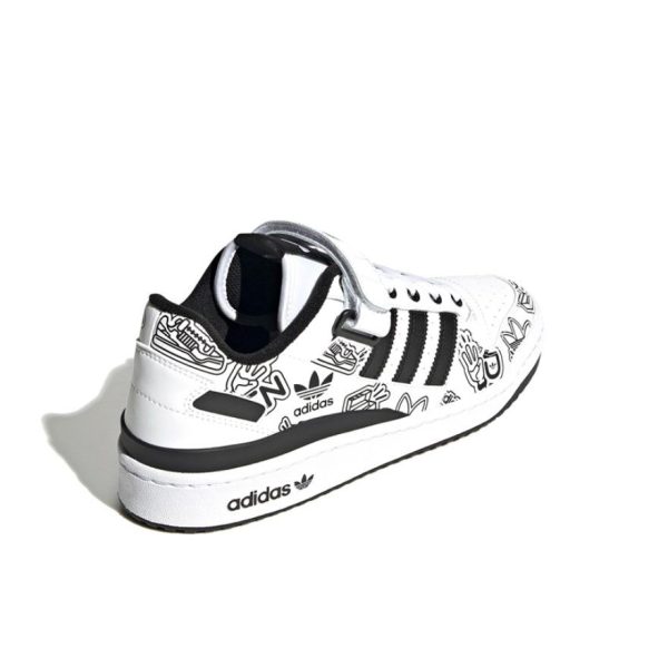 Adidas originals Forum Low 黑白塗鴉男女同款：圖片 5