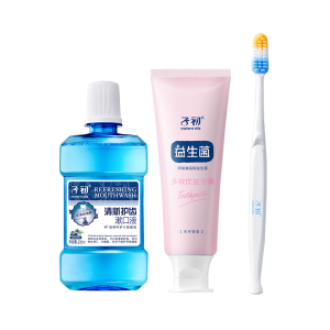 子初孕婦漱口水牙膏牙刷口腔護理套裝3件組×1