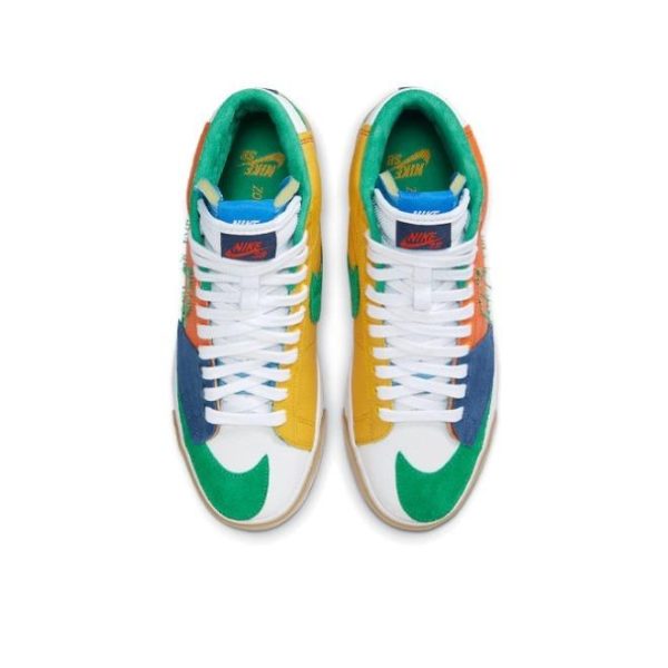 Nike SB ZOOM BLAZER MID EDGE L SAFETY ORANGE 橘黃綠彩色拼接拆鉤：圖片 4