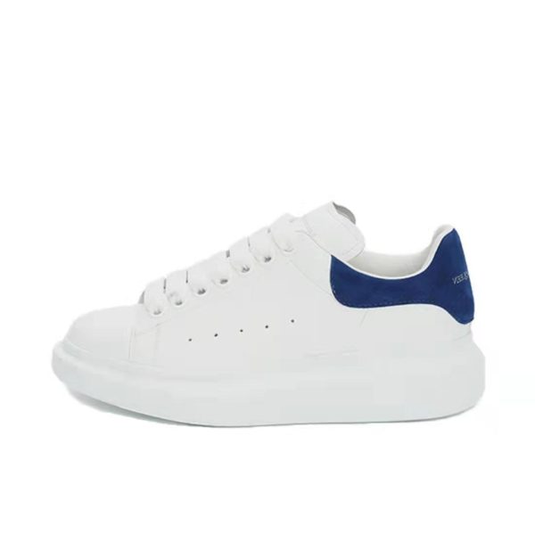 Alexander McQueen 厚底牛皮板鞋534278WHGP5 麂皮藍尾