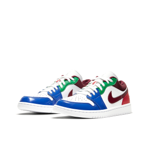 Air Jordan 1 Multi-Color 低筒/白色/酒紅/藍趾