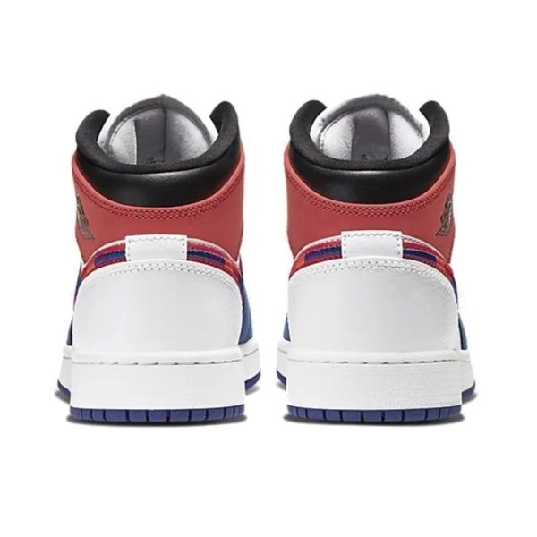 Air Jordan 1 Mid Multi-Color Swoosh 中幫/藍黑/彩旗鉤：圖片 3