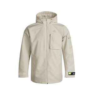 adidas 2021AW新款加絨防風衣保暖外套GP0990 公尺白