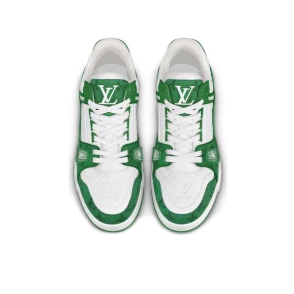 Louis Vuitton Trainer 綠白色：圖片 3