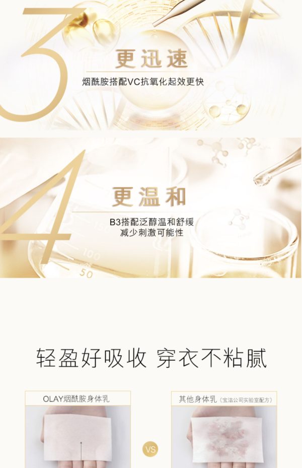 Olay B3菸鹼醯胺精華美白保濕清爽身體乳瑩亮修護：圖片 9