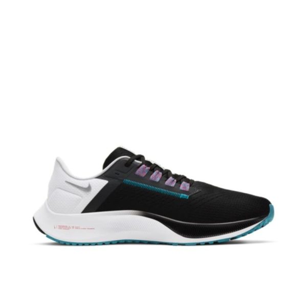 Nike Air Zoom Pegasus 38 黑色/金屬銀/白色/氯藍：圖片 4