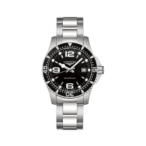 Longines/浪琴康卡斯潛水大錶盤防水石英男士腕錶L3.740 L3.740.4.56.6