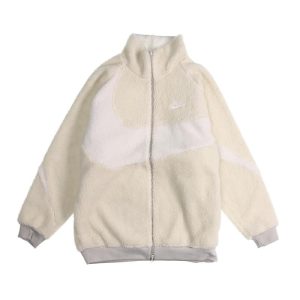 【海外限定】Nike 大鉤子搖粒絨雙面穿夾克外套BQ6546 公尺黃