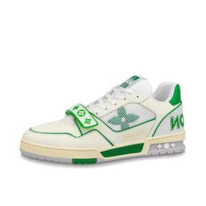 Louis Vuitton Trainer 白/綠花