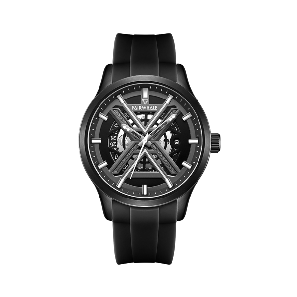 Mark Fairwhale/馬克華菲42mm 鏤空X型夜光氚氣防水自動機械男士手錶：圖片 2