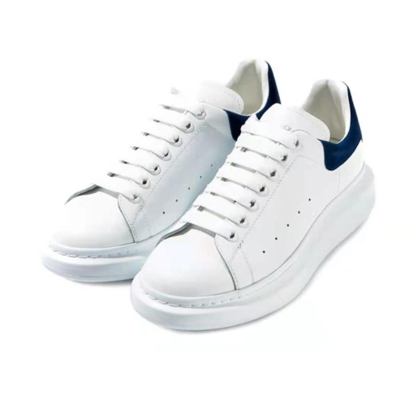 Alexander McQueen 厚底牛皮板鞋534278WHGP5 麂皮藍尾：圖片 5