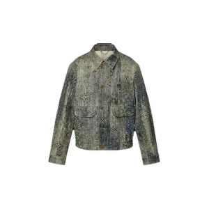 LOUIS VUITTON SS23 Monogram 牛仔外套外套男灰色