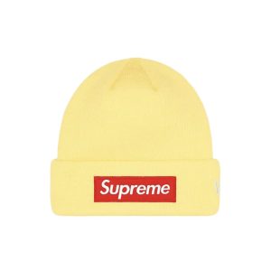 Supreme Week 15 New Era® Box Logo Beanie針織保暖絨帽男女同款情侶款