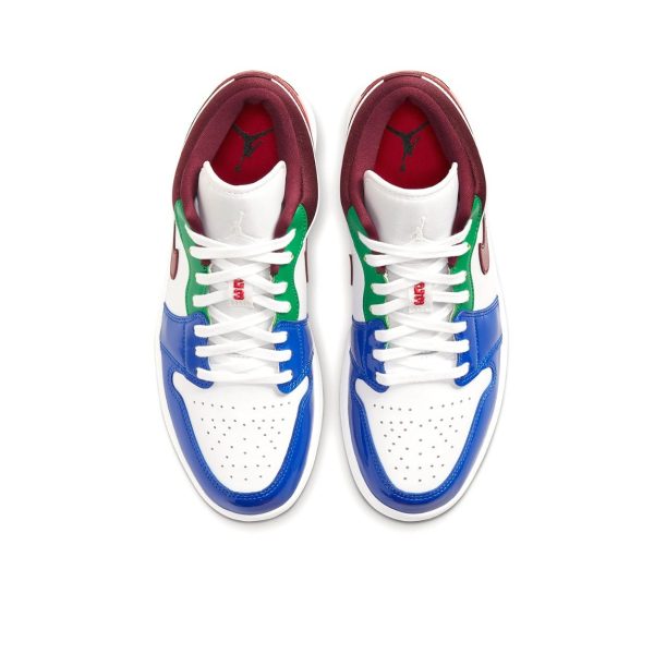 Air Jordan 1 Multi-Color 低筒/白色/酒紅/藍趾：圖片 3