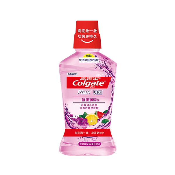 高露潔0酒精除口臭含氟漱口水鮮果薄荷500ml