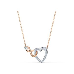 【唐嫣同款系列】Swarovski/施華洛世奇INFINITY 永恆愛意項鍊5518865 白金/玫瑰金色