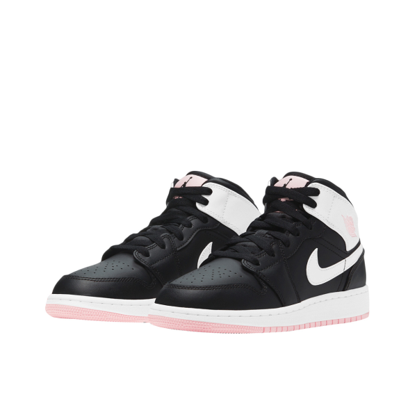 Air Jordan 1 Arctic Pink 中幫/黑色/北極粉紅/白色