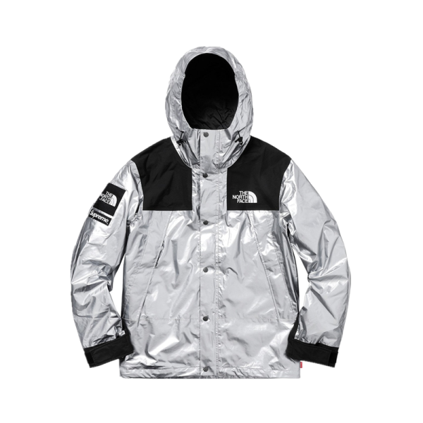 Supreme SS18 X TNF Metallic Mountain Parka 北臉聯名衝鋒衣銀色