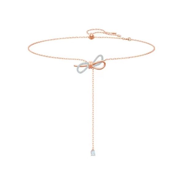 Swarovski/施華洛世奇長蝴蝶結Y形項鍊5447082 玫瑰金5447082 30-42.5/2.5x1.5厘米