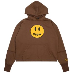 Drew House Mascot Deconstructed Hoodie Brown 笑臉印花套頭連帽衛衣秋季男女同款棕色送禮推薦送男友