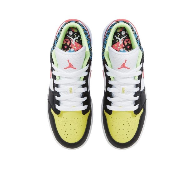 Air Jordan 1 Funky Patterns 低筒/黑黃藍：圖片 5