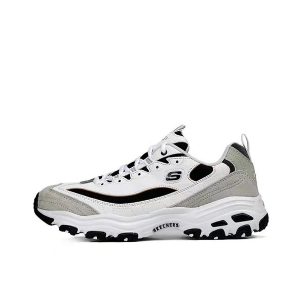 Skechers D'Lites White/Light Grey 白/淺灰色：圖片 2