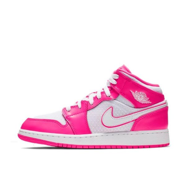 Air Jordan 1 Hyper Pink 中幫/粉灰白：圖片 2