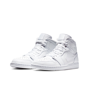 Air Jordan 1 Triple White 中幫/純白/荔枝皮